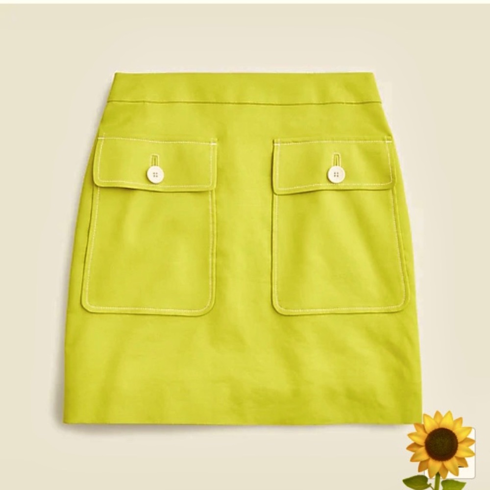 🎉J.Crew🎉Patch-pocket skirt in stretch linen🎉🎉